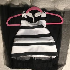 Blondie Nites faux 2pc formal dress